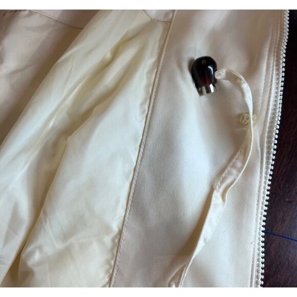 London Fog Womens Buttery Cream Lightweight Button Zipper Jacket Adjustable - L - Picture 4 of 16